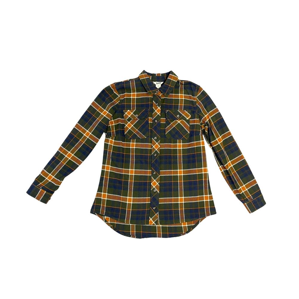Duluth Trading Company Medium Weight Plaid Flannel Button Up Shirt SZ Medium